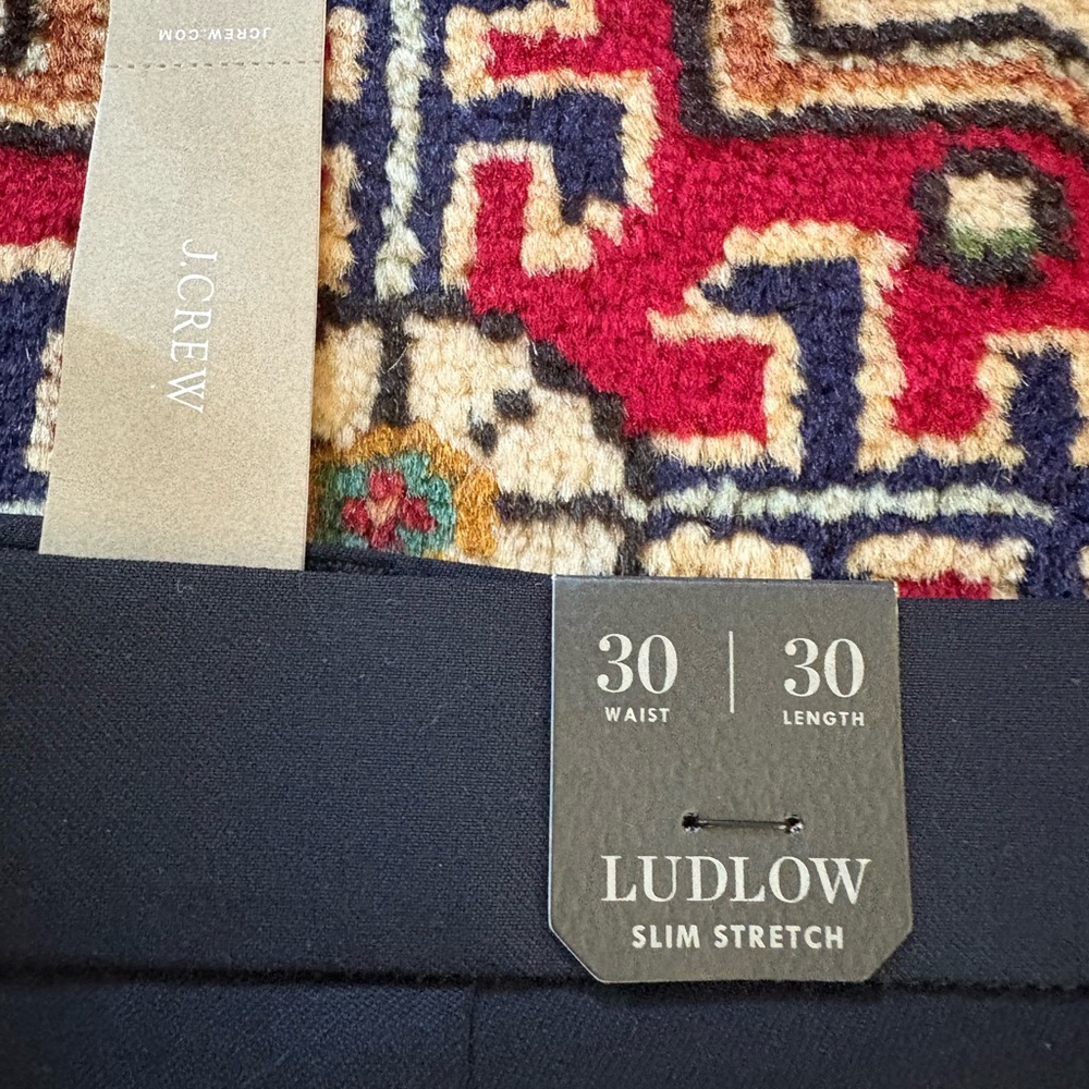 J. Crew Ludlow Slim Stretch Pants - Black